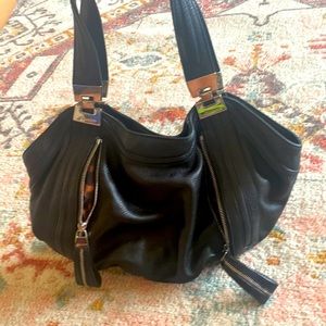 B Makowsky slouchy leather handbag